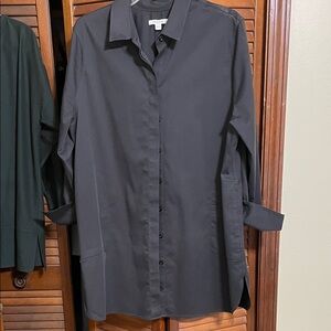 Chico's Black Button-Up Tunic